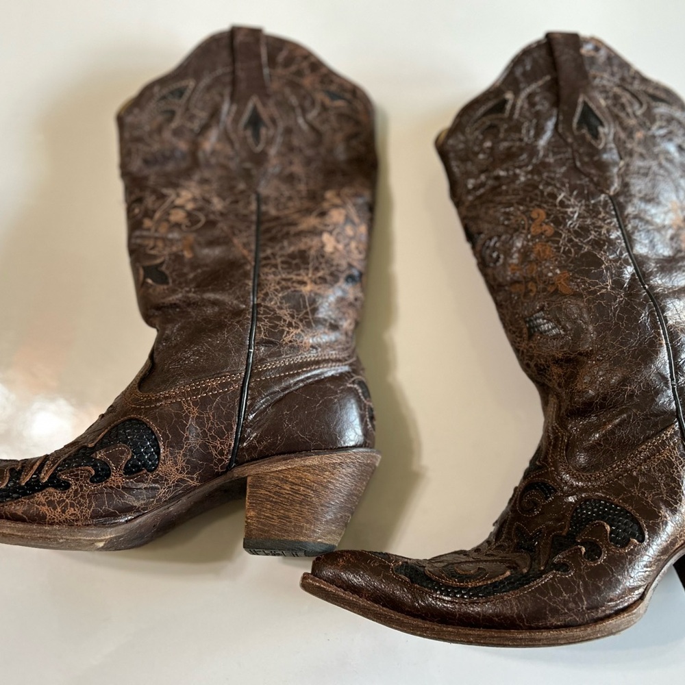 Brown Western Leather Boots